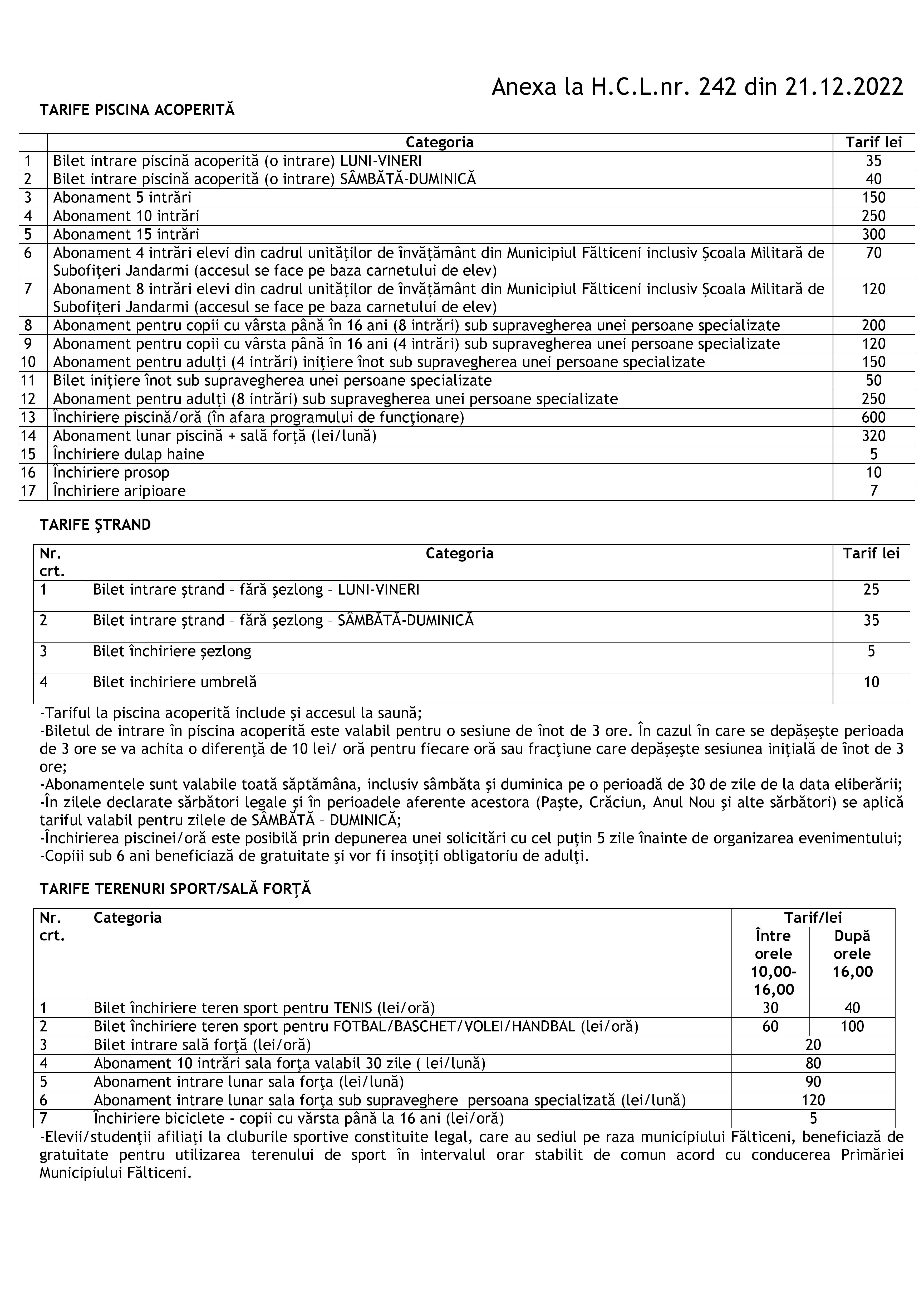 Tarife 01.01.2023-31.12.2023